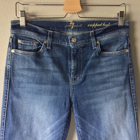 7 FOR ALL MANKIND Cropped Boot Jeans -Size 29 - Picture 2 of 4